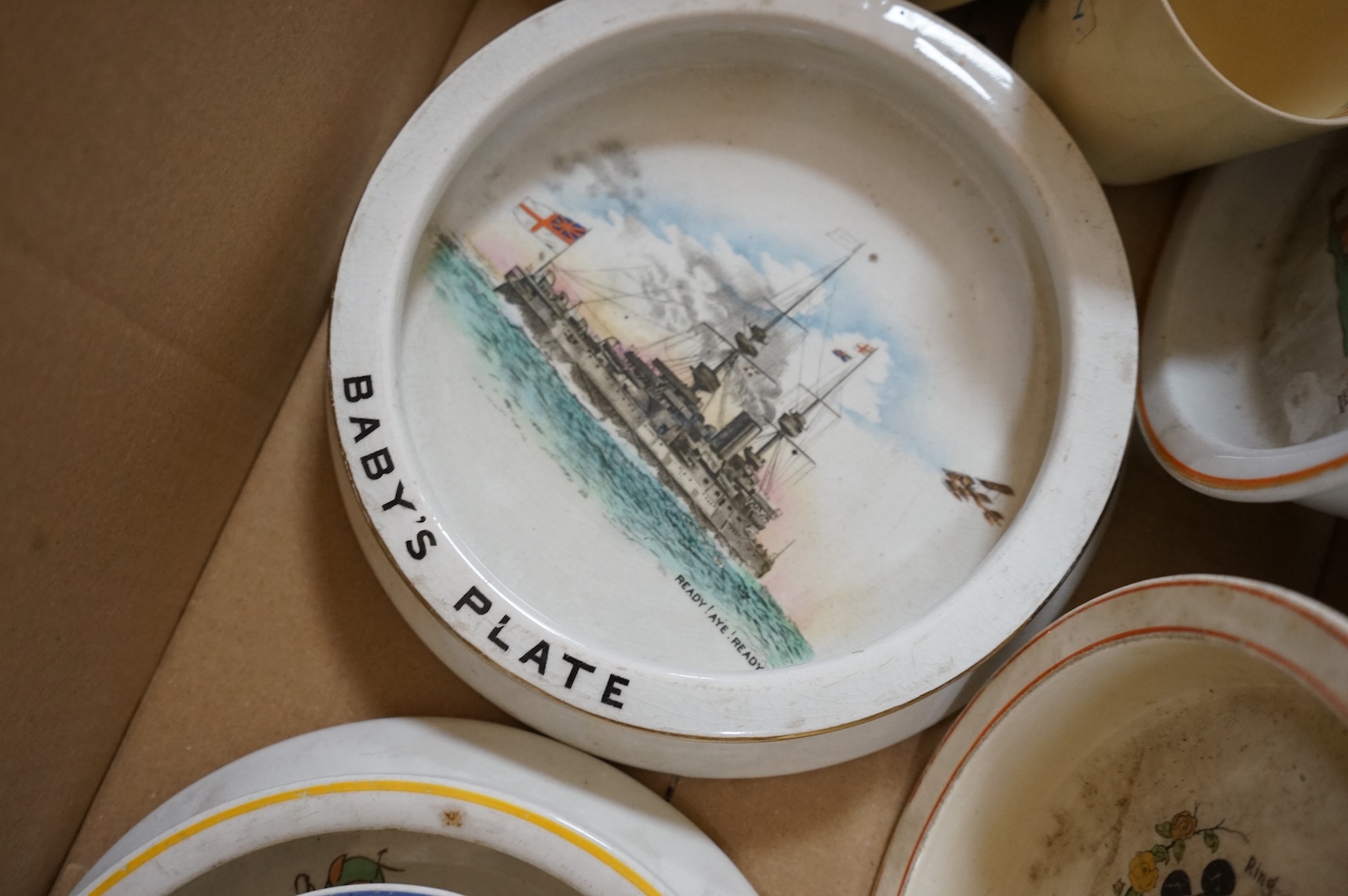A collection of mixed nursery china from the 1930’s to 70’s, including Mabel Lucy Attwell and Bunnykins etc